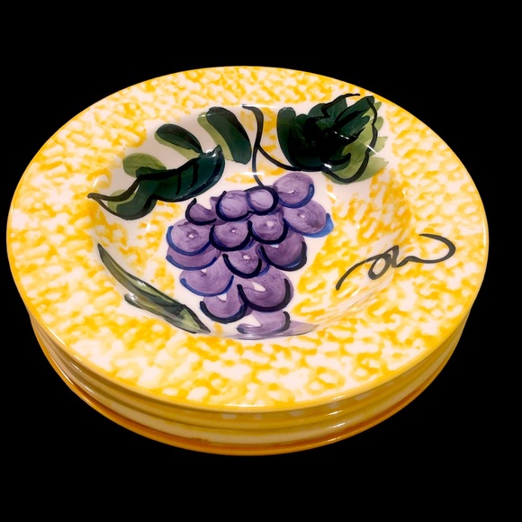 potter & smith Other - Set of 4 gorgeous yellow grape bowls 🍇